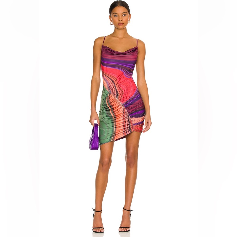 Revolve AFRM X Revolve Palmetto Party Festival Dress - Abstract Rouge Wave - S